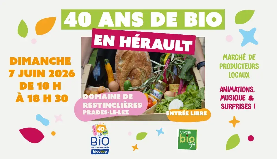 40 ans de BIO en Hérault avec les magasins Biocoop et le CIVAM BIO 34